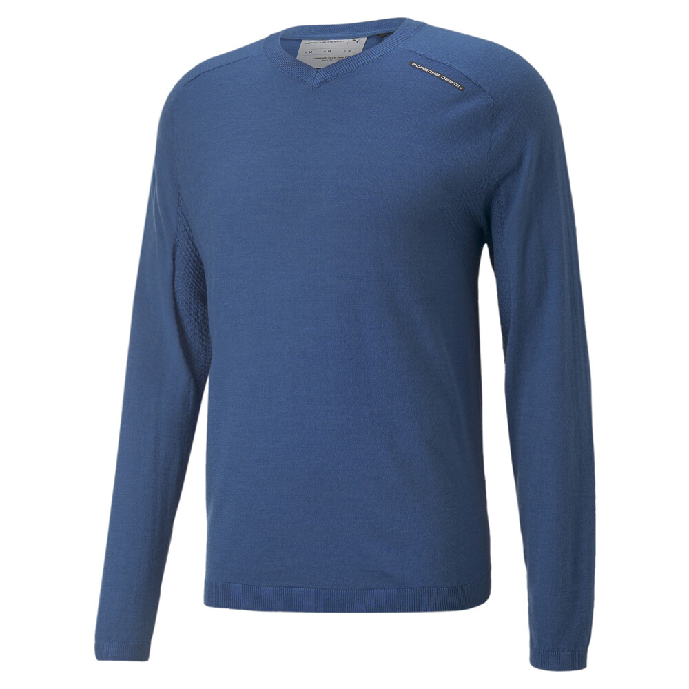 Puma Evoknit V-Neck Sweatshirt for Men in Blue – Style 53615416