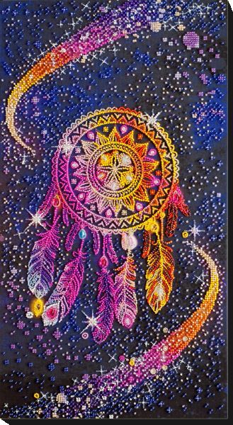 Bead embroidery kit Magic dreams needlework kit Art canvas beadwork pattern