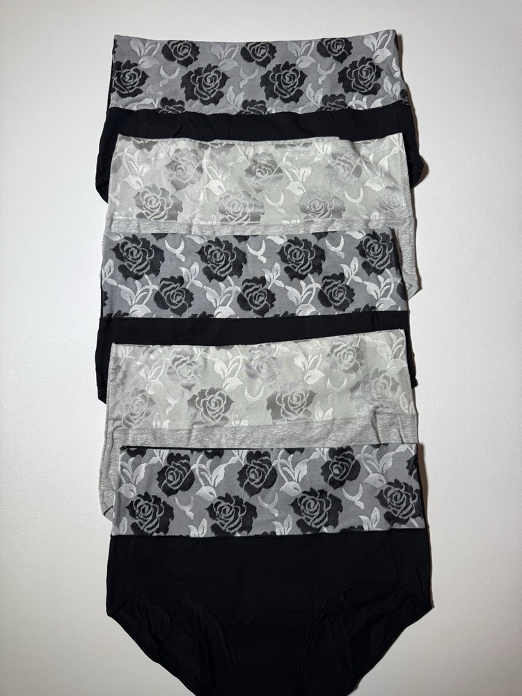 5 Pack HAVVIS Women's Briefs Underwear Cotton High Waist Tummy Control Size XXL