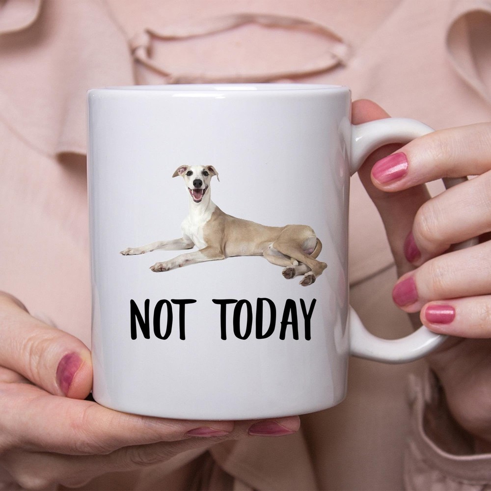 Whippet Champagne Dog Mug Funny Coffee Gift for Dog Moms Lazy Day