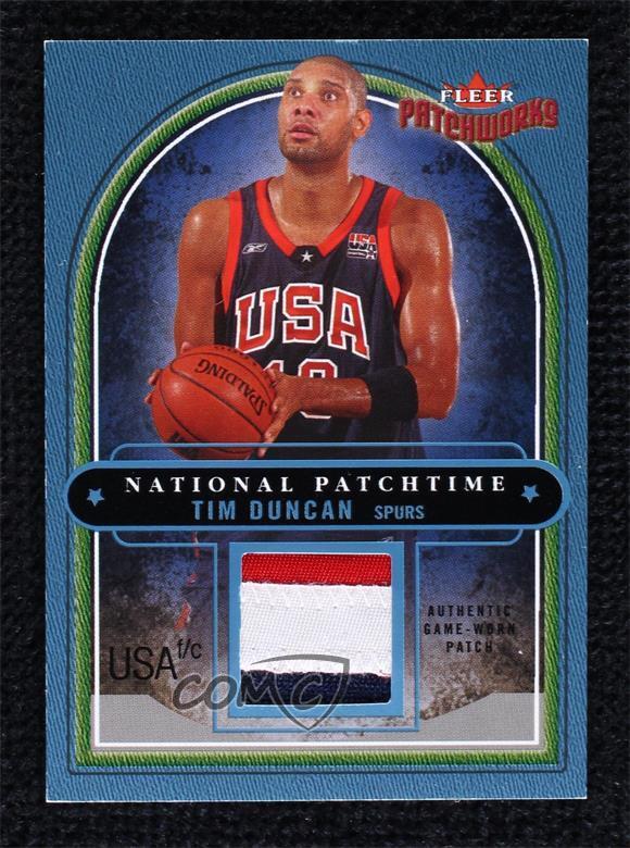 2003-04 Fleer Patchworks National Patchtime USA /75 Tim Duncan #NP/TD Patch HOF