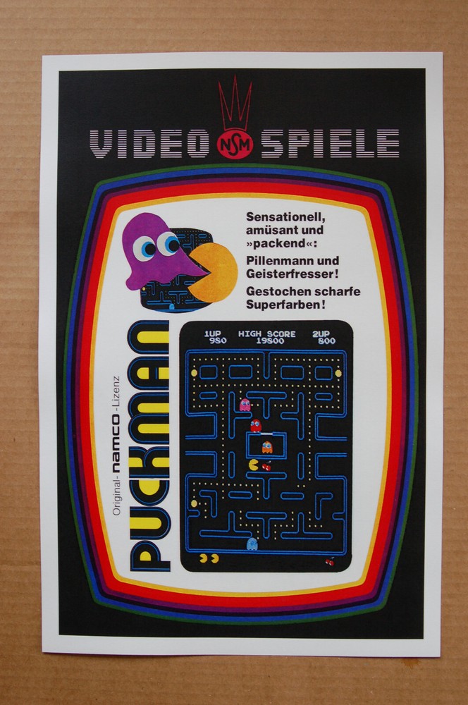 Puck Man #2 Arcade Flyer Video Game promotional poster
