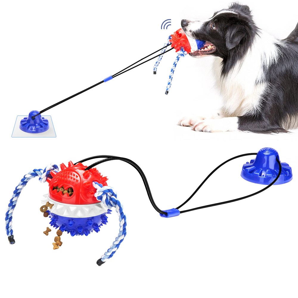 Dog Toys for Aggressive Chewers Interactive Dog Toys, Suction Cup Dog Toy Tug...