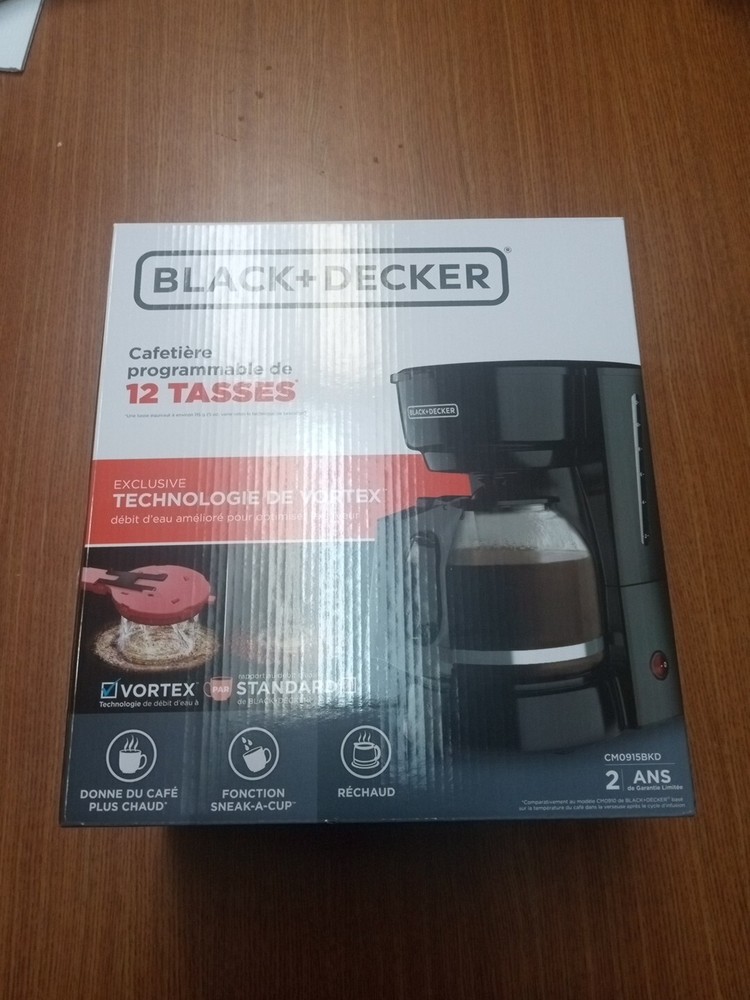 Black + Decker 12-Cup Coffeemaker (CM0915BKD) Brand New Vortex Technology
