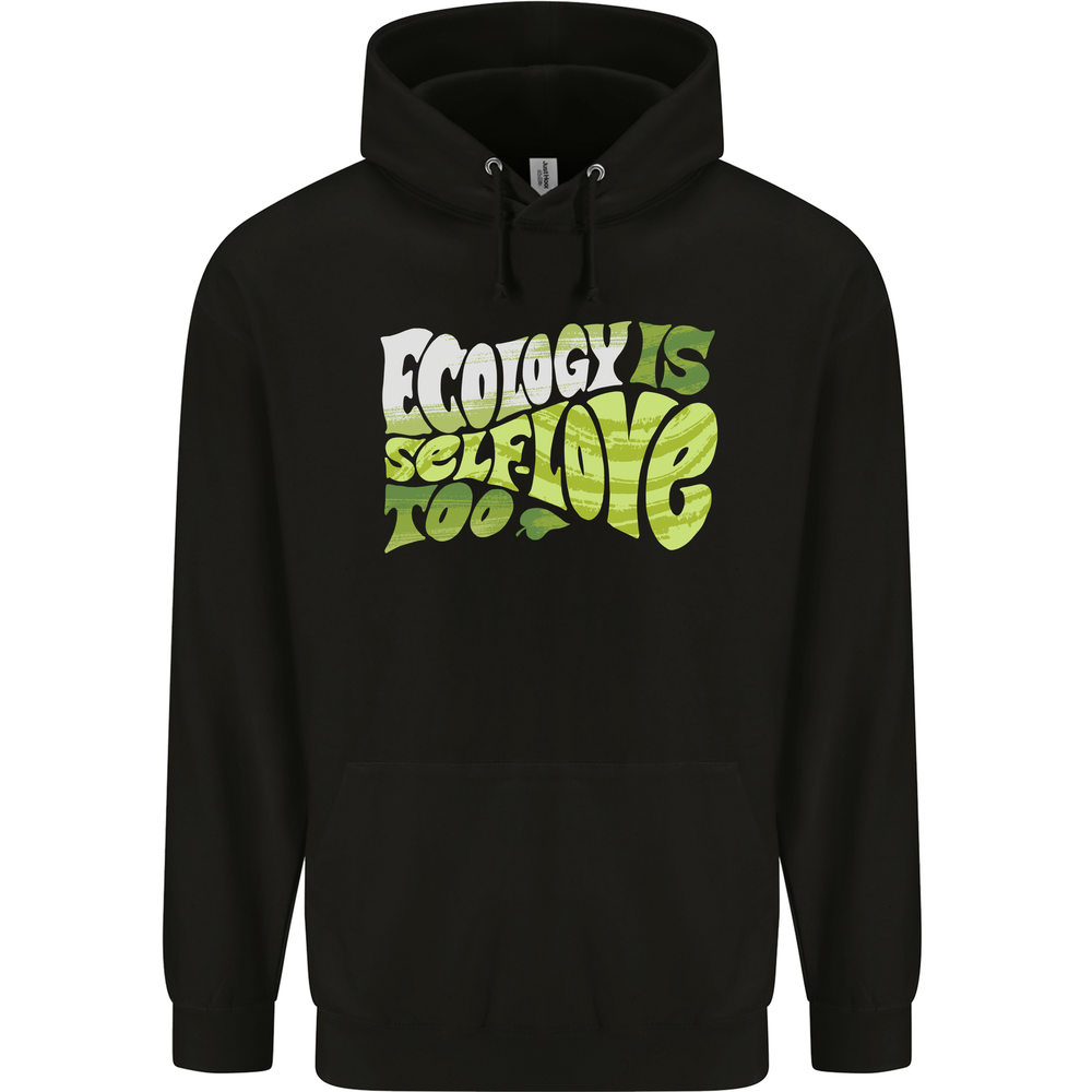 Ecology is Self-Love Climate Change Mens 80% Cotton Hoodie