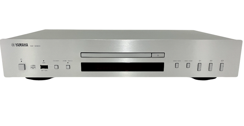 Yamaha CD-S303 Silver Single Disc Player with Manual Remote Control