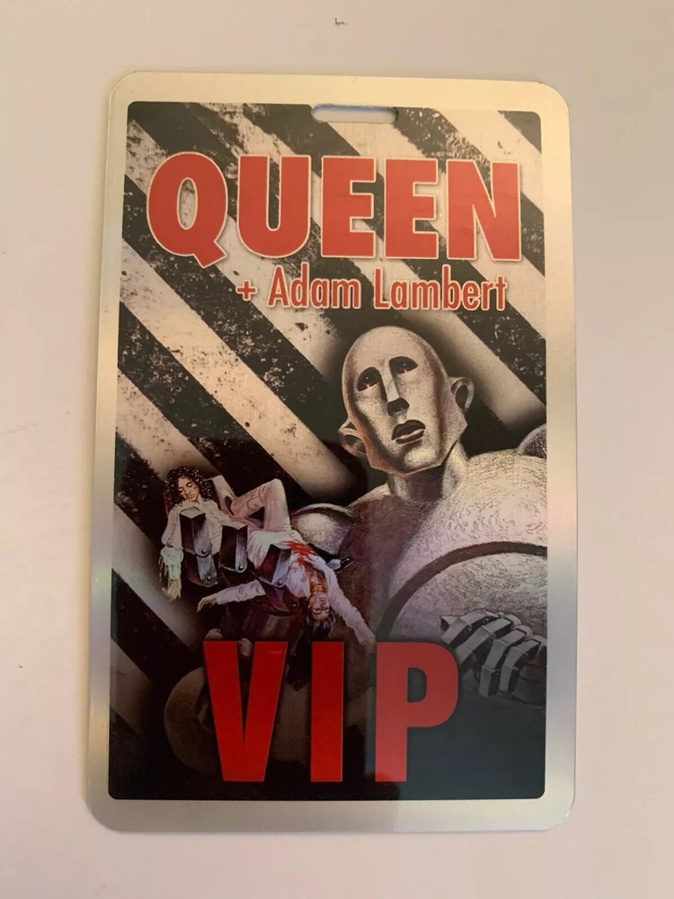 Queen + Adam Lambert 2013 VIP Concert Backstage Pass Laminate