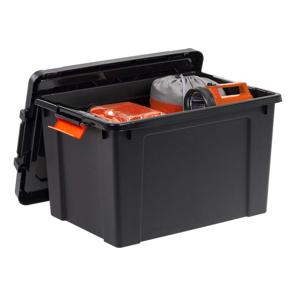 IRIS 19-Gallon Heavy Duty Plastic Storage Bins with Latching Lids