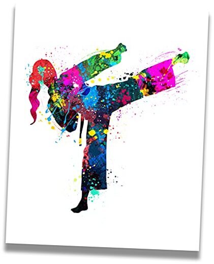 Karate Themed Motivational Wall Art for Martial Arts Enthusiasts