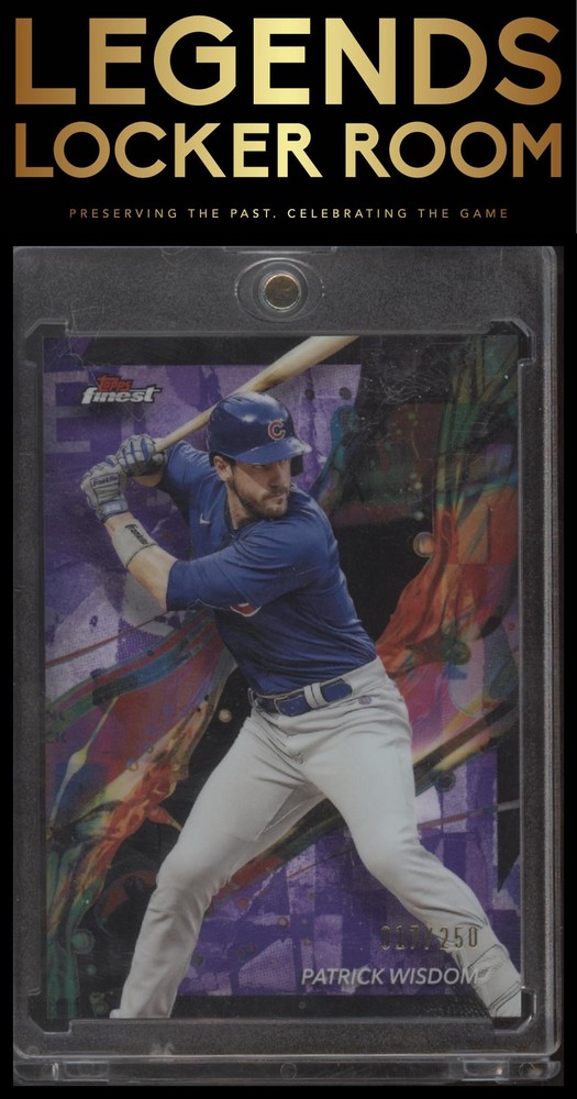 2024 Topps Finest Purple Refractor Patrick Wisdom #34/250
