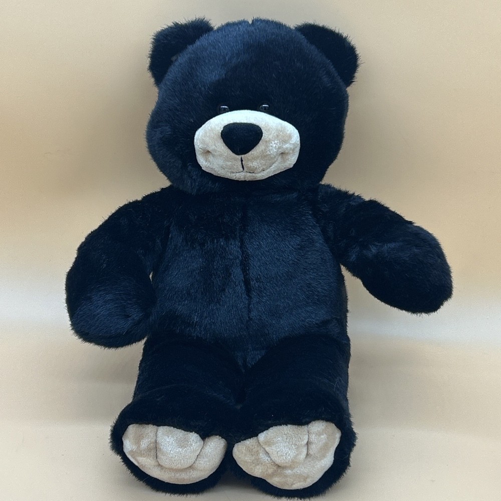 Build A Bear Retired Dimples Teddy Plush 17 Black Tan Stuffed Toy EUC