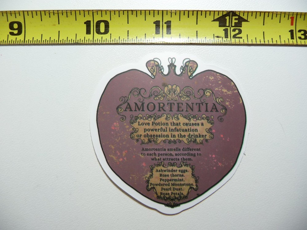 AMORTENTIA LOVE POTION DECAL STICKER WITCHCRAFT POTION SPELL WITCH GOTH LABEL