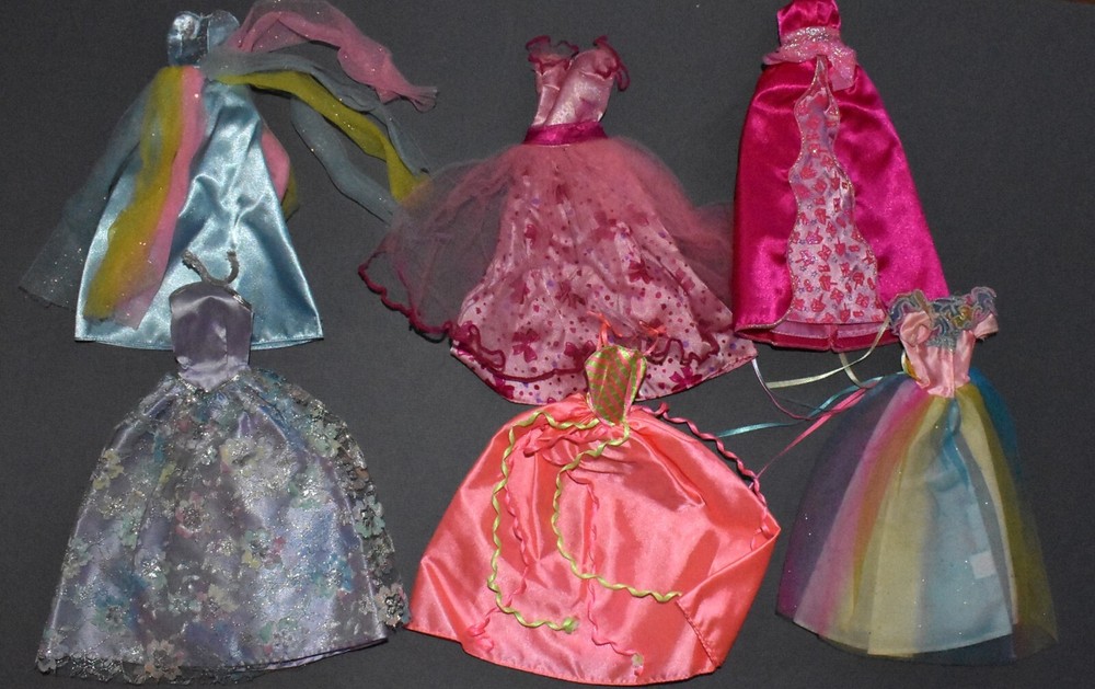 Barbie Vintage Clothing Lot - 6 Gowns, Birthday +