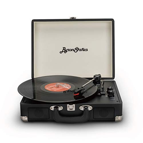 Smart 3-Speed Bluetooth Record Player - Portable Wireless Vinyl Turntable in Black