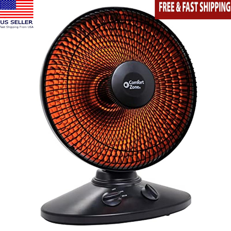 1000W 70-degree Oscillation Electric Radiant Dish Space Heater Adjustable Tilt