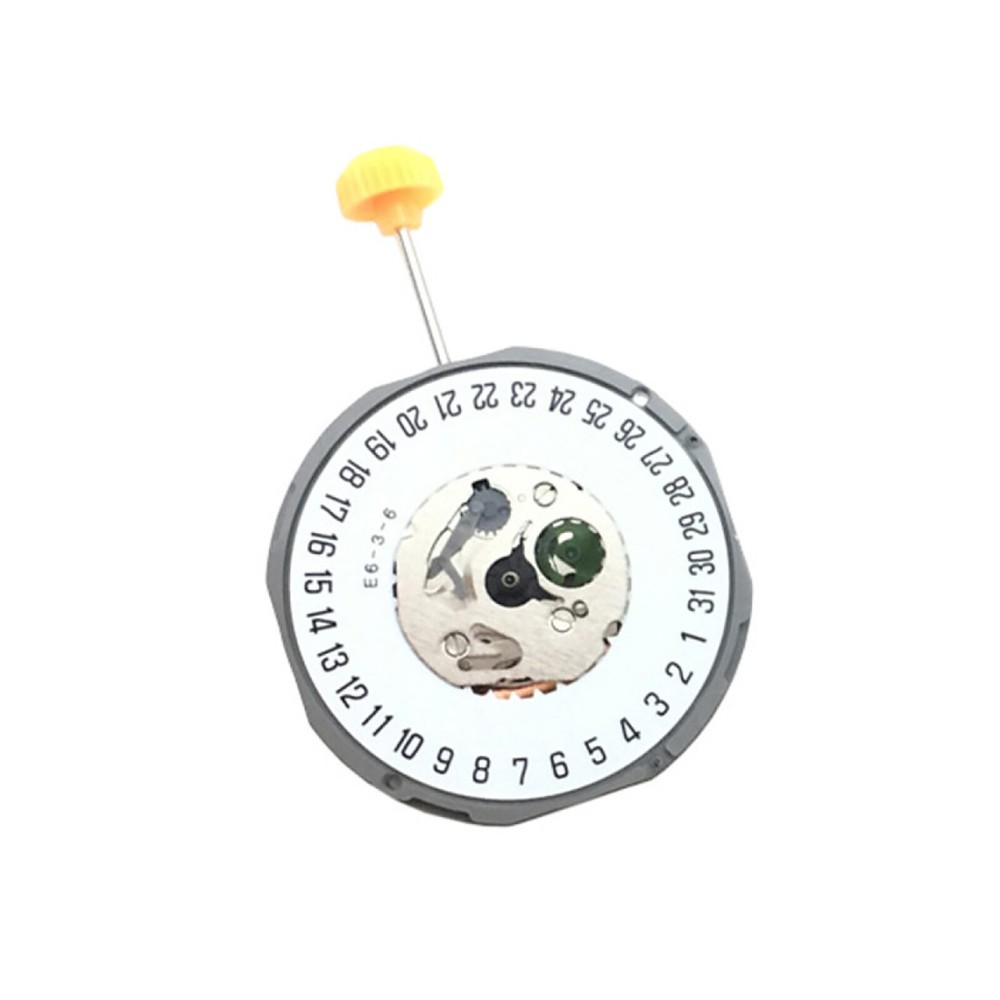 Quartz 3-Pin Watch Movement Repair Date@6 w/ Stem for Miyota 1M12