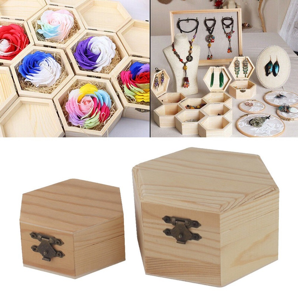 Hexagonal Jewelry Storage Box for DIY Christmas Gifts & Toys