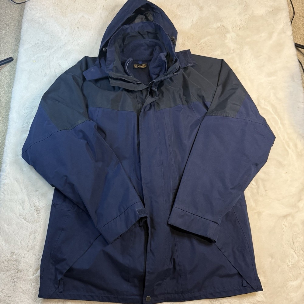 PG Field Mens 3-in-1 Waterproof Jacket in Navy Size Large