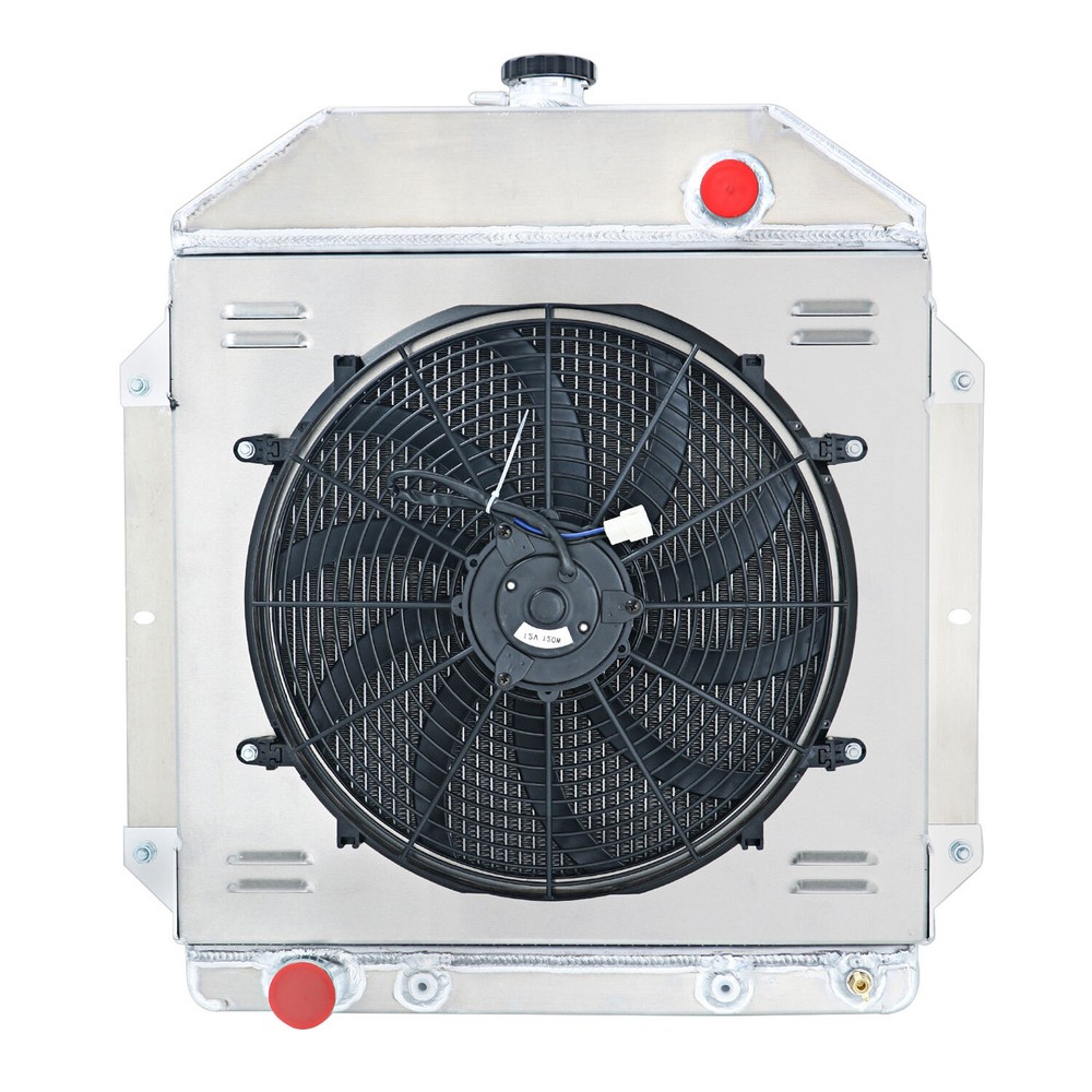4Row Radiator Shroud Fan For 1949-1953,51 Ford Cars Club Crestline Country Sedan