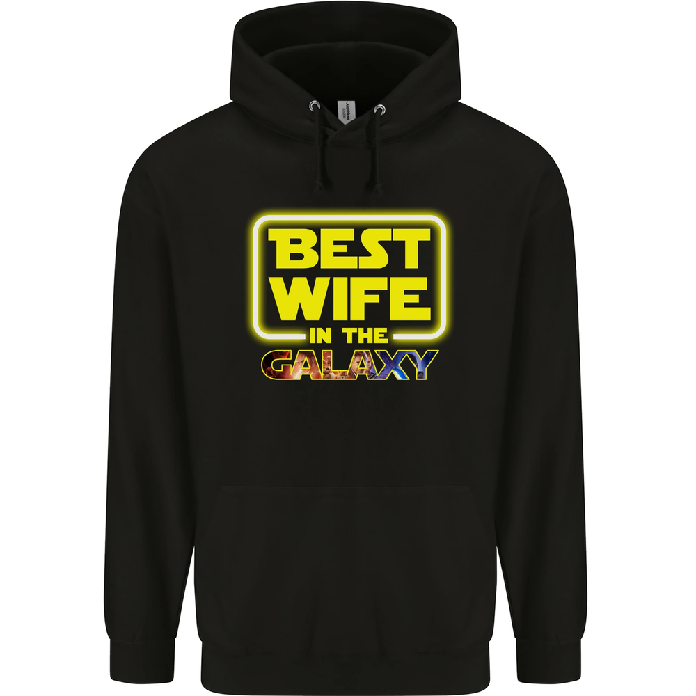 Best Wife In the Galaxy Mens 80% Cotton Hoodie