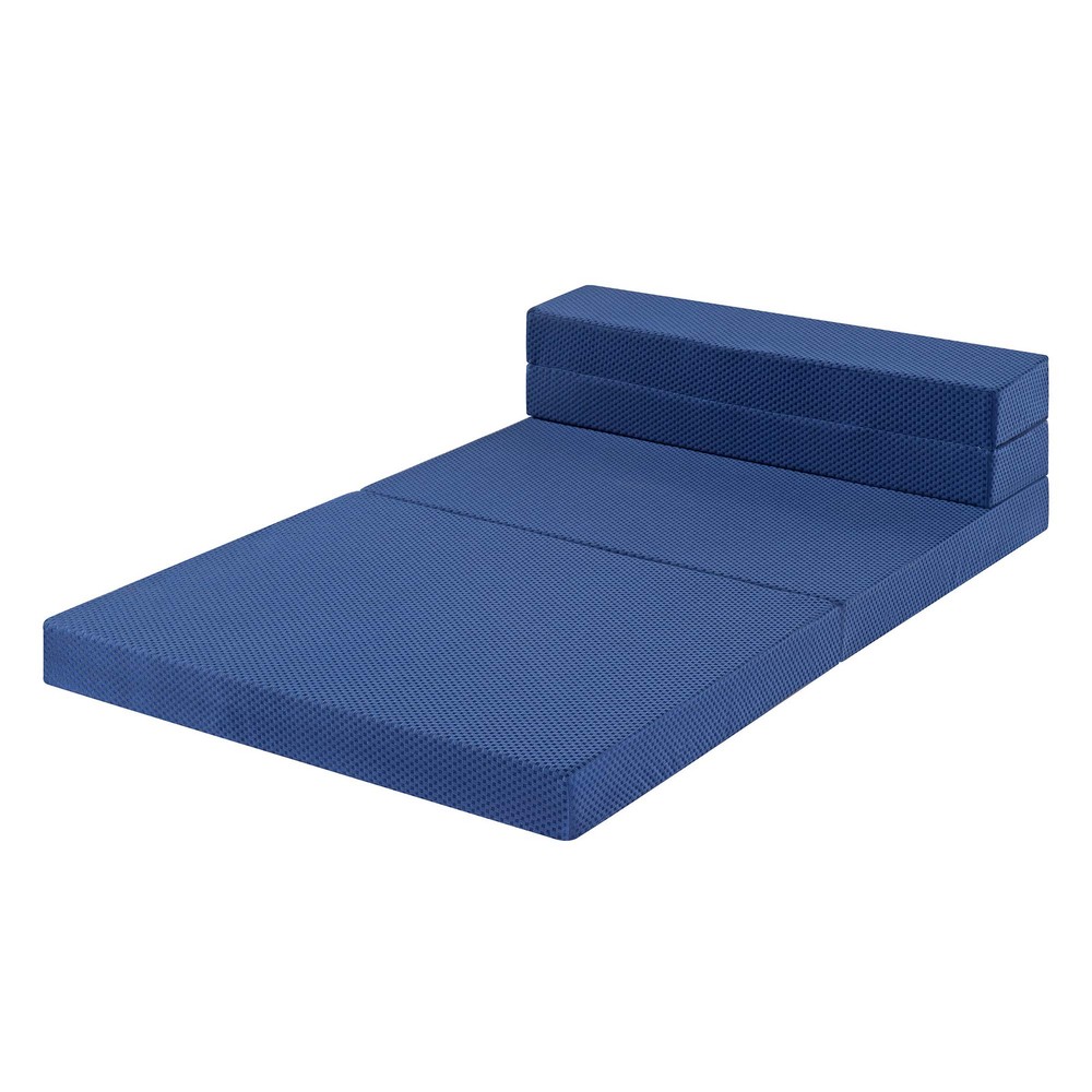 Olee Sleep Tri-Folding Memory Foam Mattress Topper, 4 Inch Gel Folding Mattre...