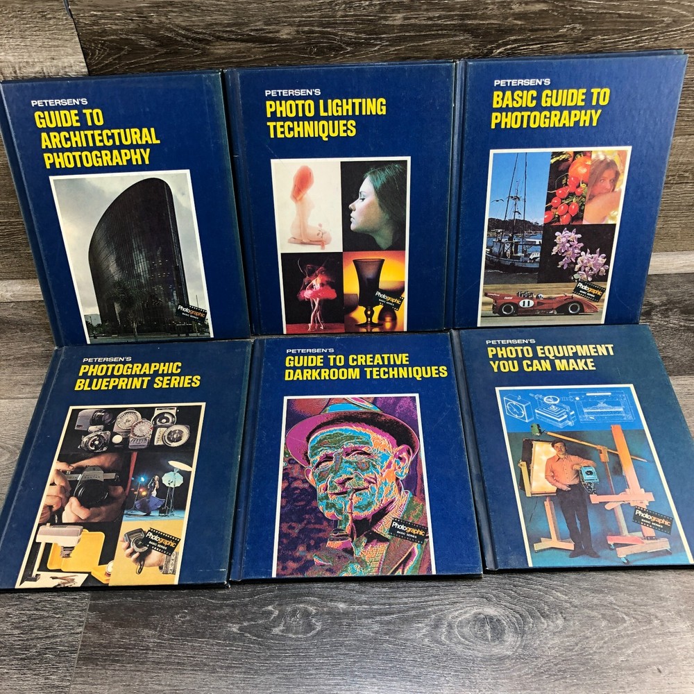 Peterson’s Photographic Basic Series 6 volume set Hardcover 1973 Vintage Books