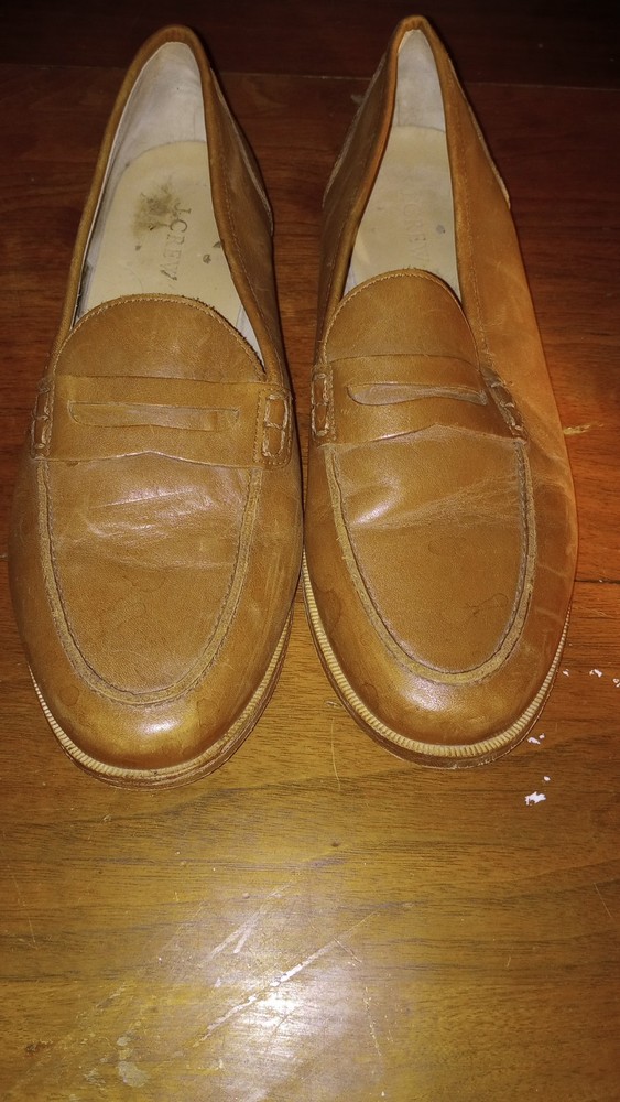 J.Crew Brown Leather Penny Loafer Men's Dress Shoes US Size 10.5