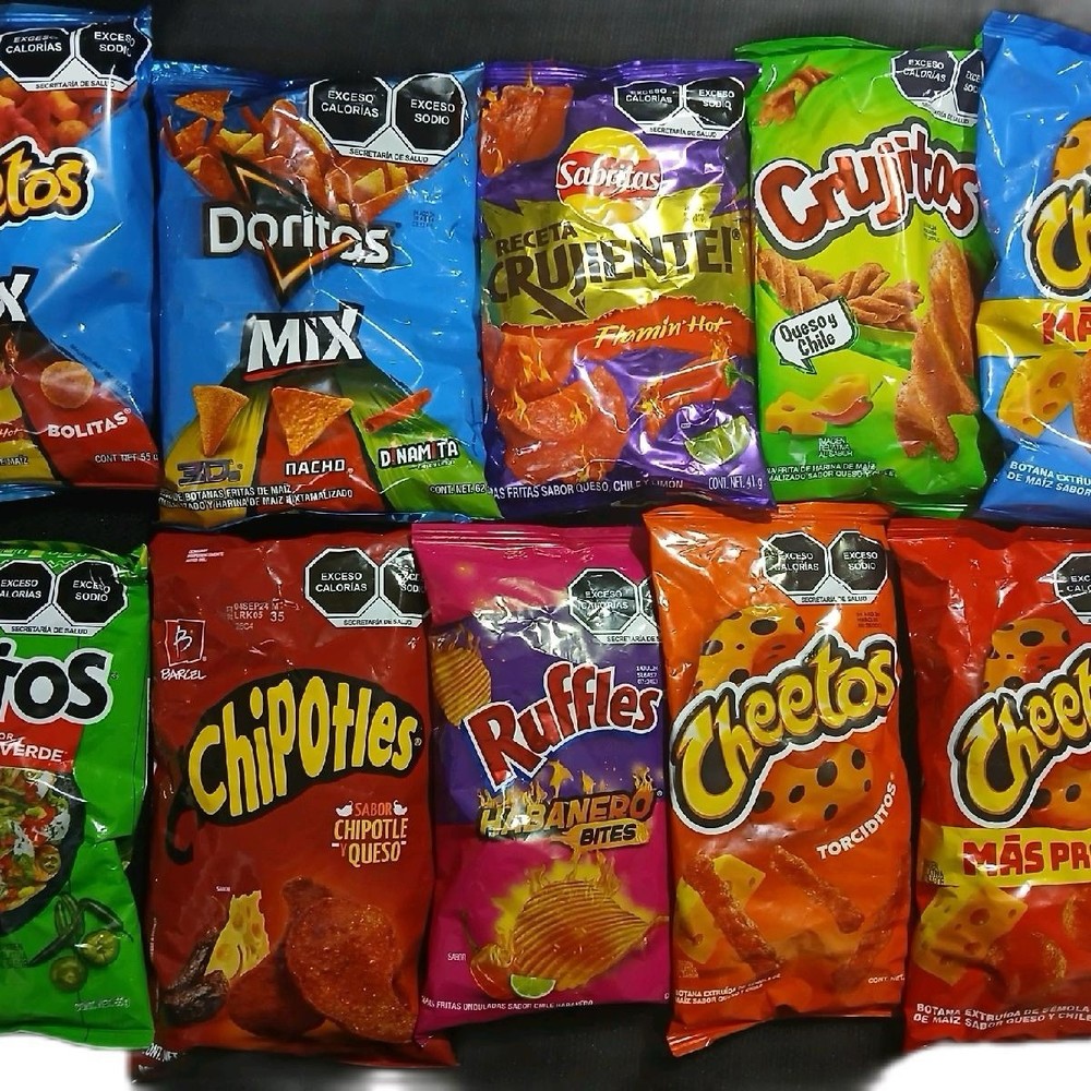 Variety Pack of Mexican Chips 25 Bags New Mix Flavors Snacks