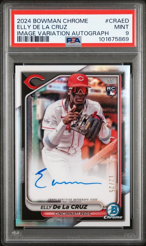 2024 Bowman Chrome - Image Variation Auto /25 SSP #CRA-ED Elly de la Cruz (RC)
