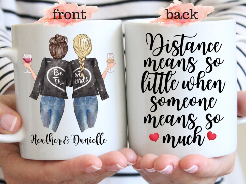 Personalized Best Friend Mug for Long Distance Friendship Gift