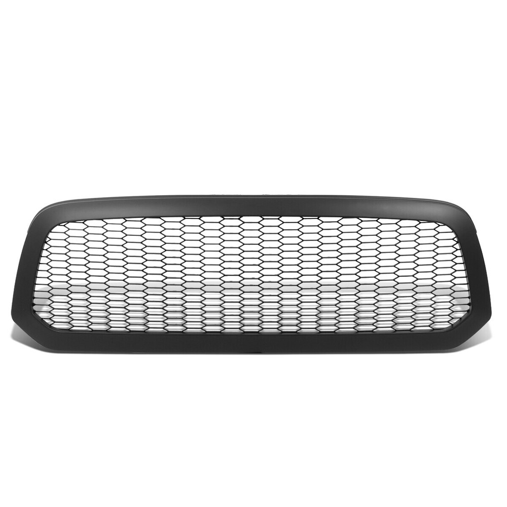 For 2013-2019 Ram 1500/Classic Matte Blk Honeycomb Mesh Front Hood Grille Frame