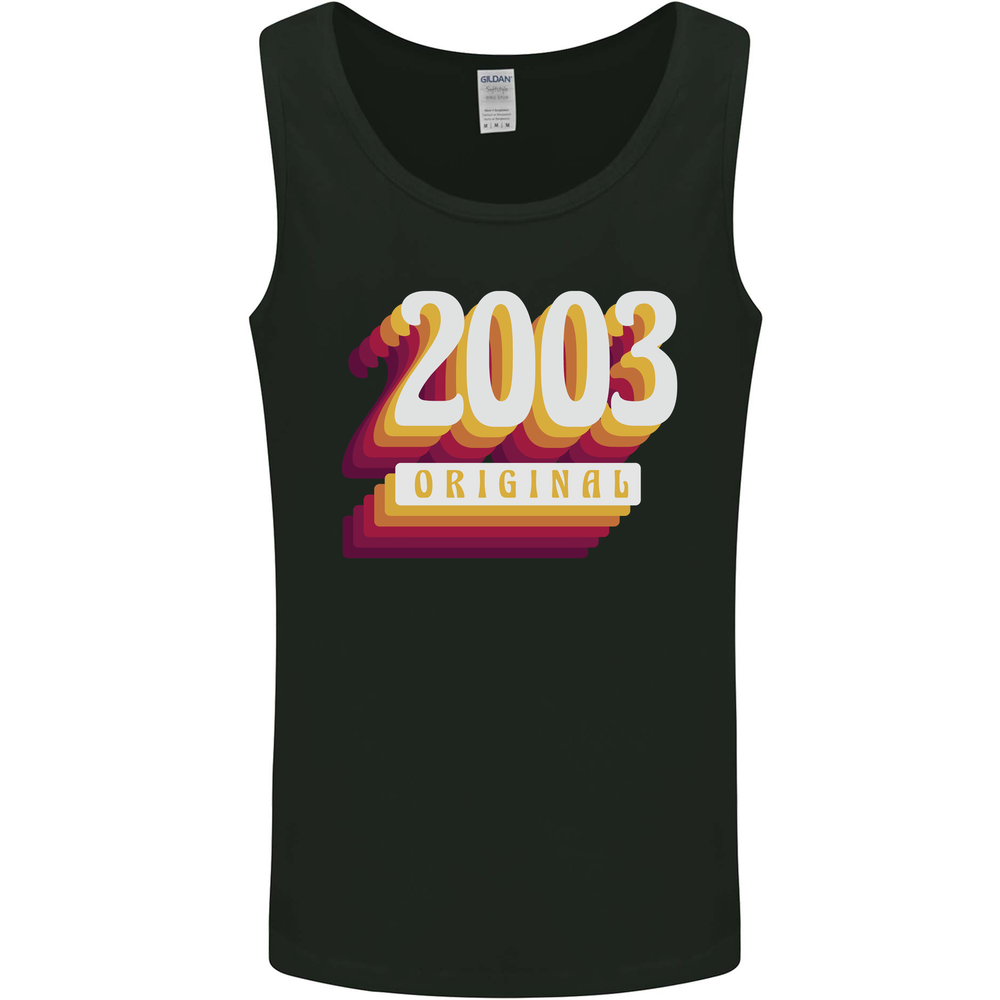 Retro 22ndBirthday Original 2003 Mens Vest Tank Top