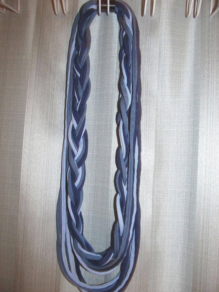 Unique Gift! T-Shirt Yarn Infinity Scarf Fabric Necklace R078