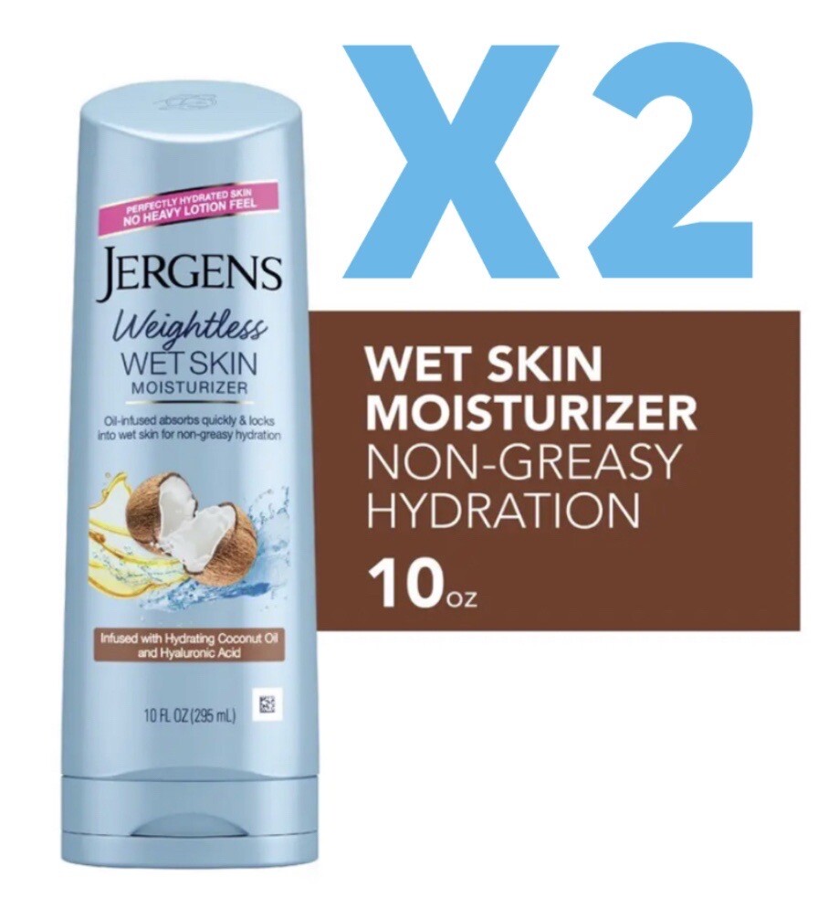 JERGENS Coconut Oil Wet Skin Moisturizer 10 oz 2-Pack-image