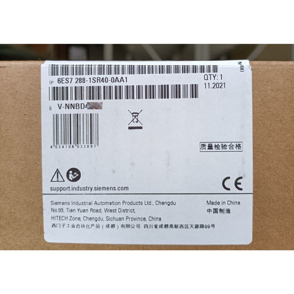 New Siemens 6ES7 288-1SR40-0AA1 6ES7288-1SR40-0AA1 SIMATIC S7-200 SMART CPU SR40