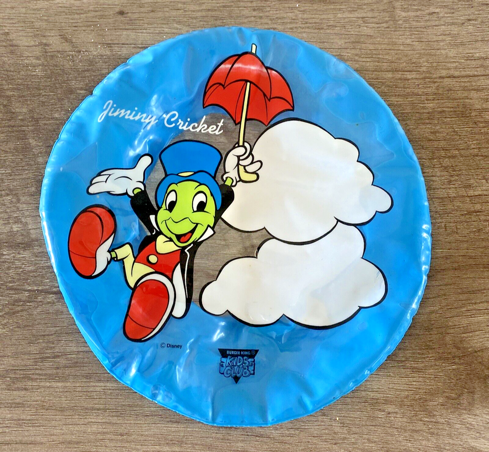 VTG Burger King Kids Club Disney Pinocchio Jimmy Cricket Inflatable Float Toy