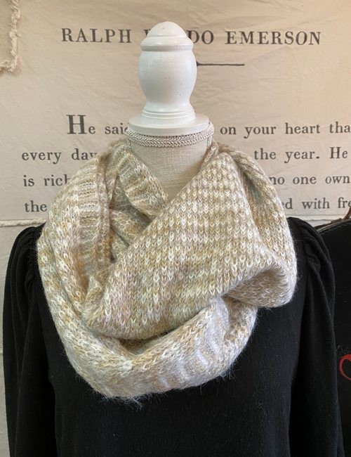 BCBG Generation Neutral Infinity Scarf Loop Cowl Women's New NWT