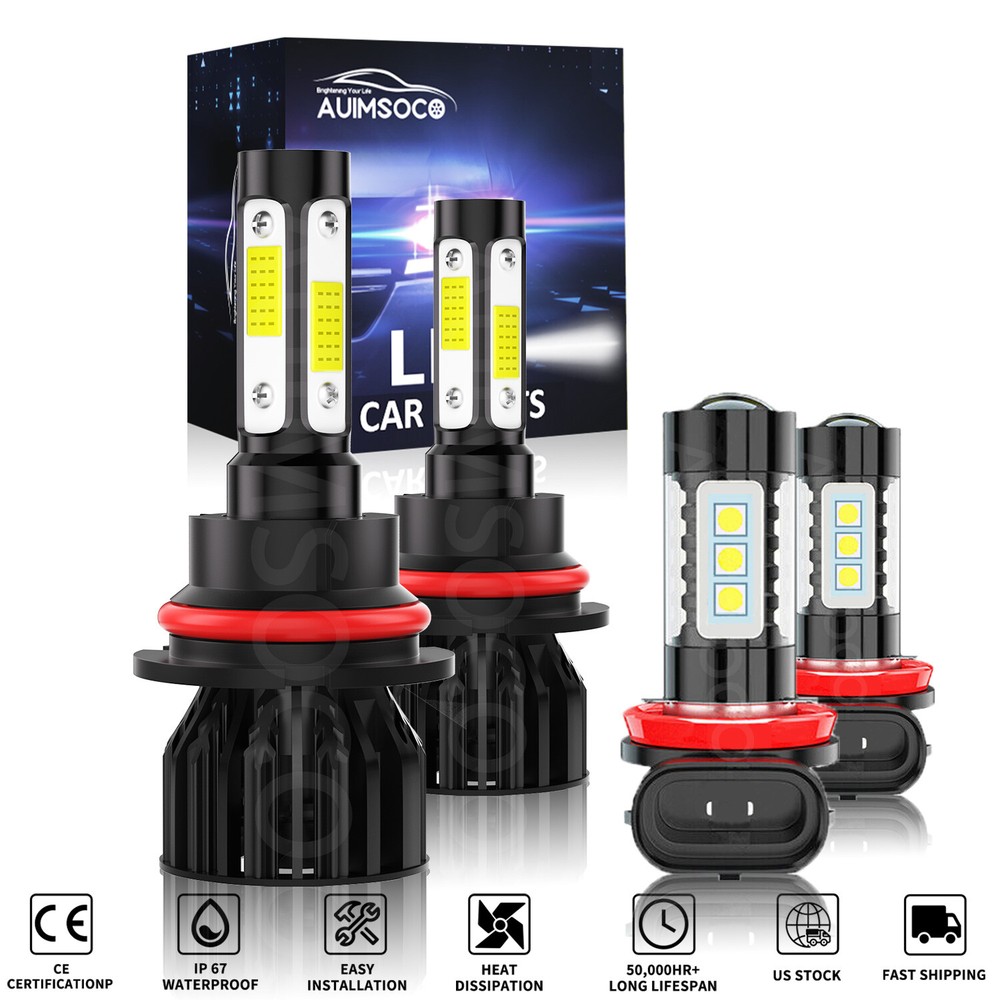 For Nissan Pathfinder 2005-2012 LED 9007 Headlight Hi/Low + H11 Fog Light Bulbs