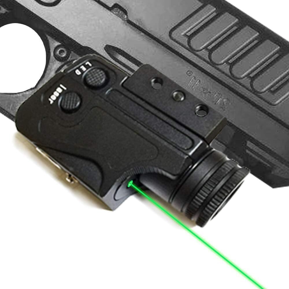 Metal Tactical Green Laser Sight & Flashlight Laser Combo,Magnetic Charging