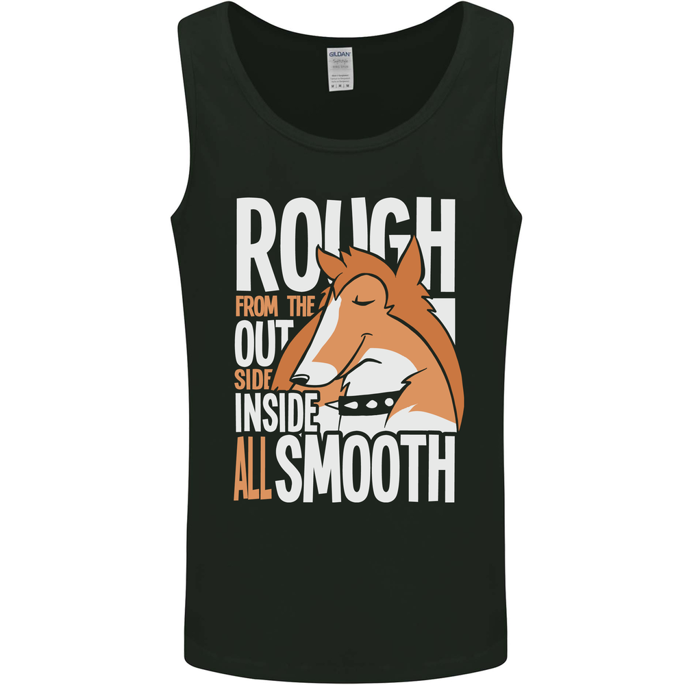 Rough Collie Inside All Smooth Funny Mens Vest Tank Top