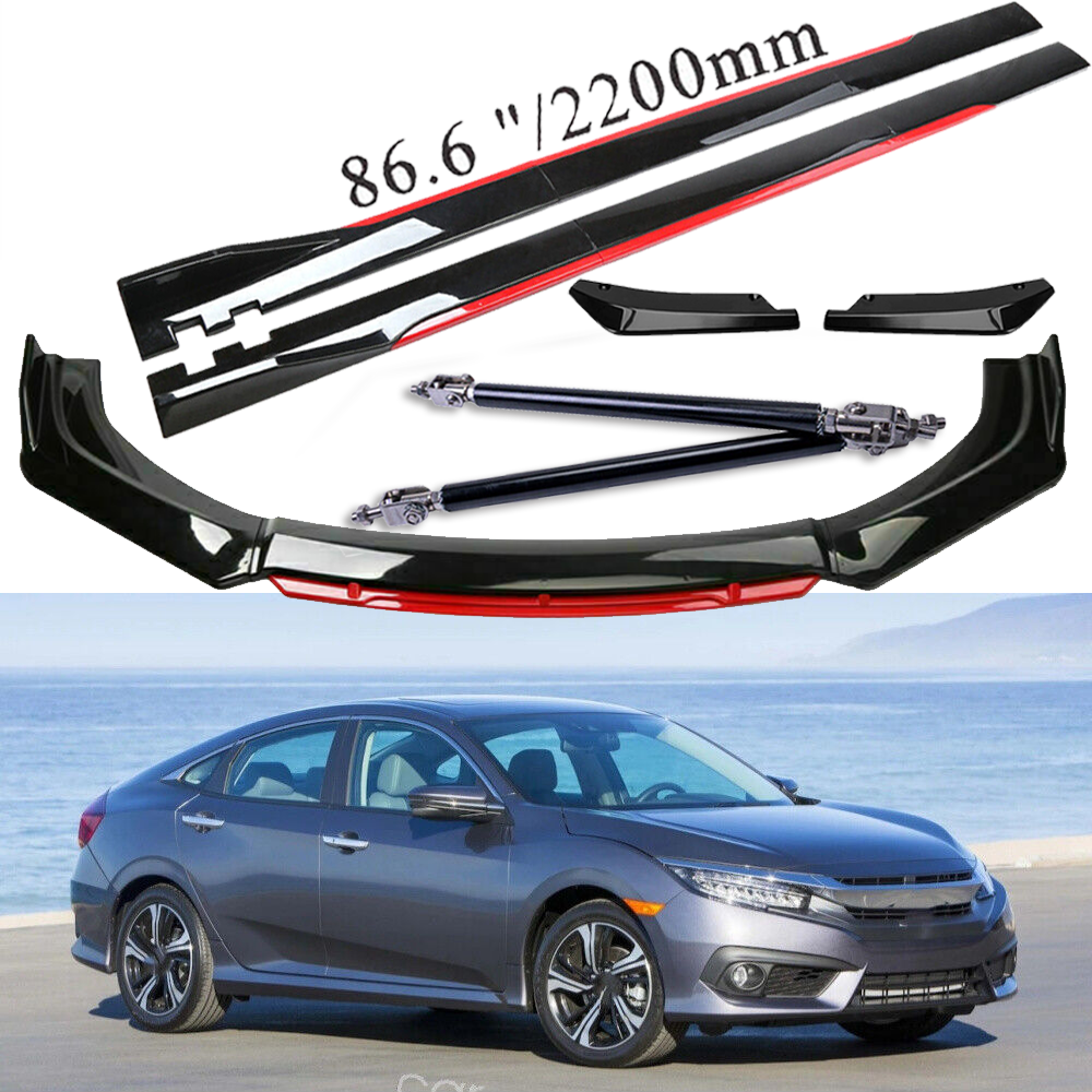 For Honda Fit 06-20 Front Bumper Lip Spoiler Splitter /Side /Skirt Body