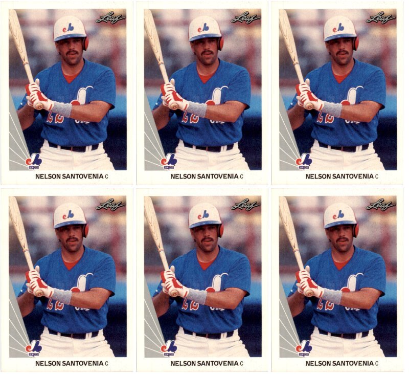 (6) 1990 Leaf #502 Nelson Santovenia Montreal Expos Card Lot