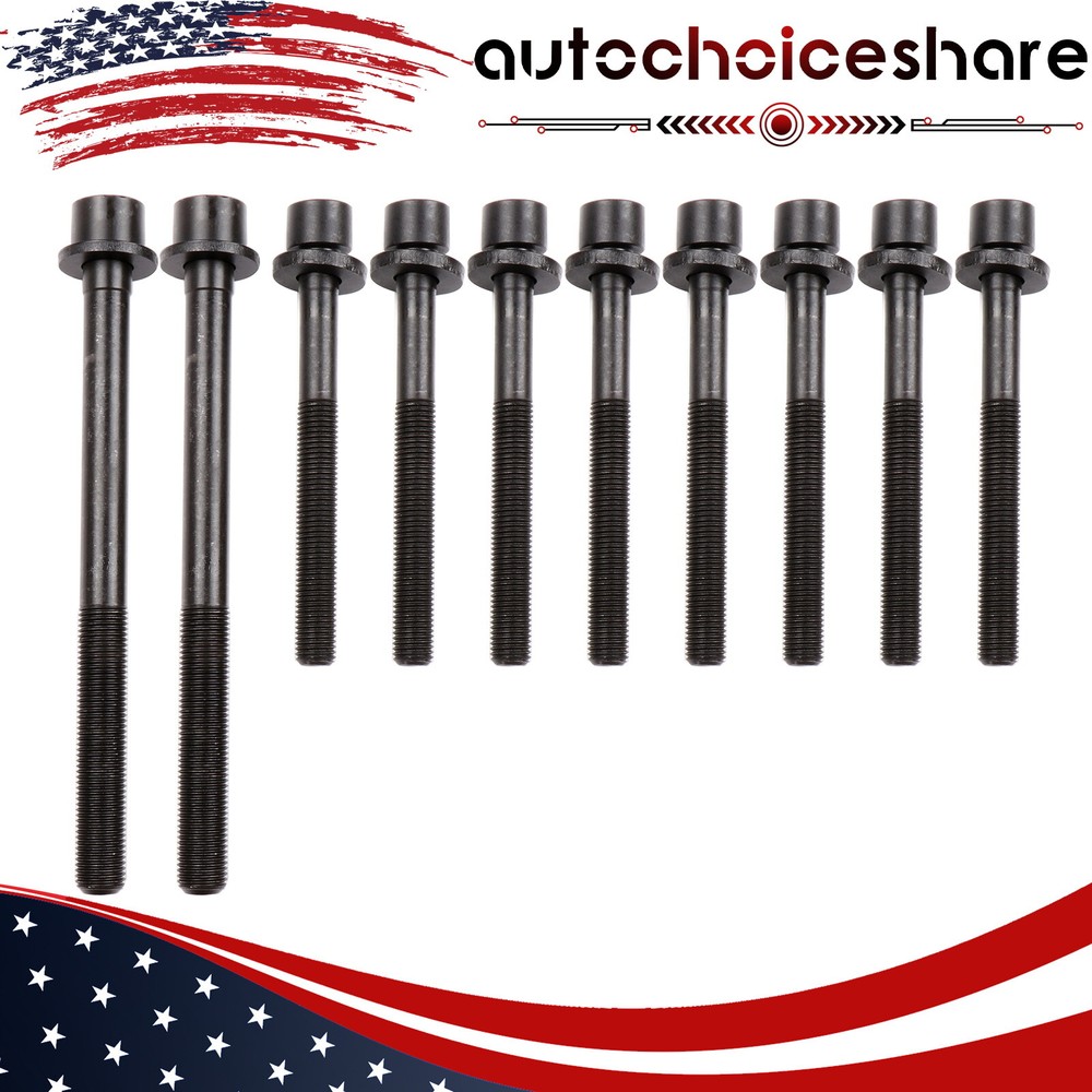 10Pcs Head Bolts Set For Hyundai Elantra Tiburon Kia Spectra5 1.8 2.0L 1996-2012