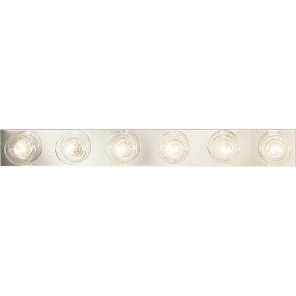 Progress Lighting P3299 Chrome Broadway Wall Or Ceiling Mount Six-Light Bath Bar