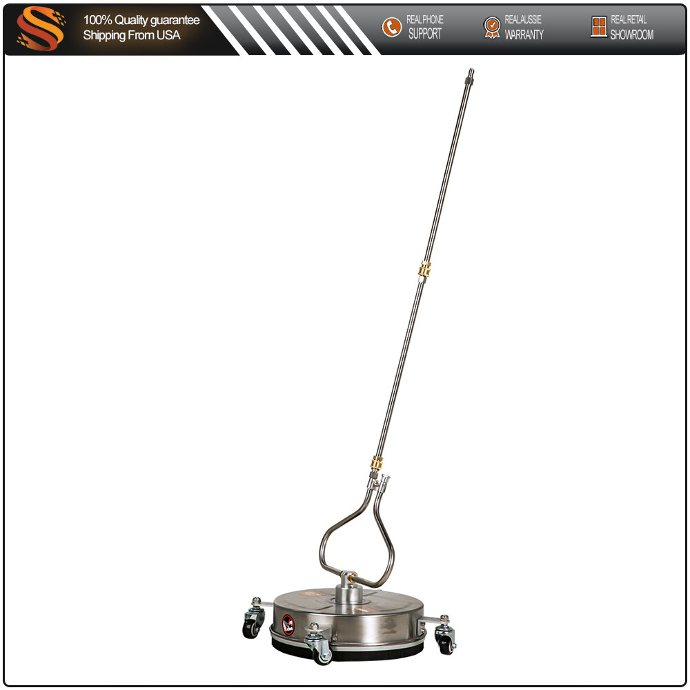 13.7 Inch Stainless Steel Pressure Washer Surface Cleaner with 4 Wheels - New