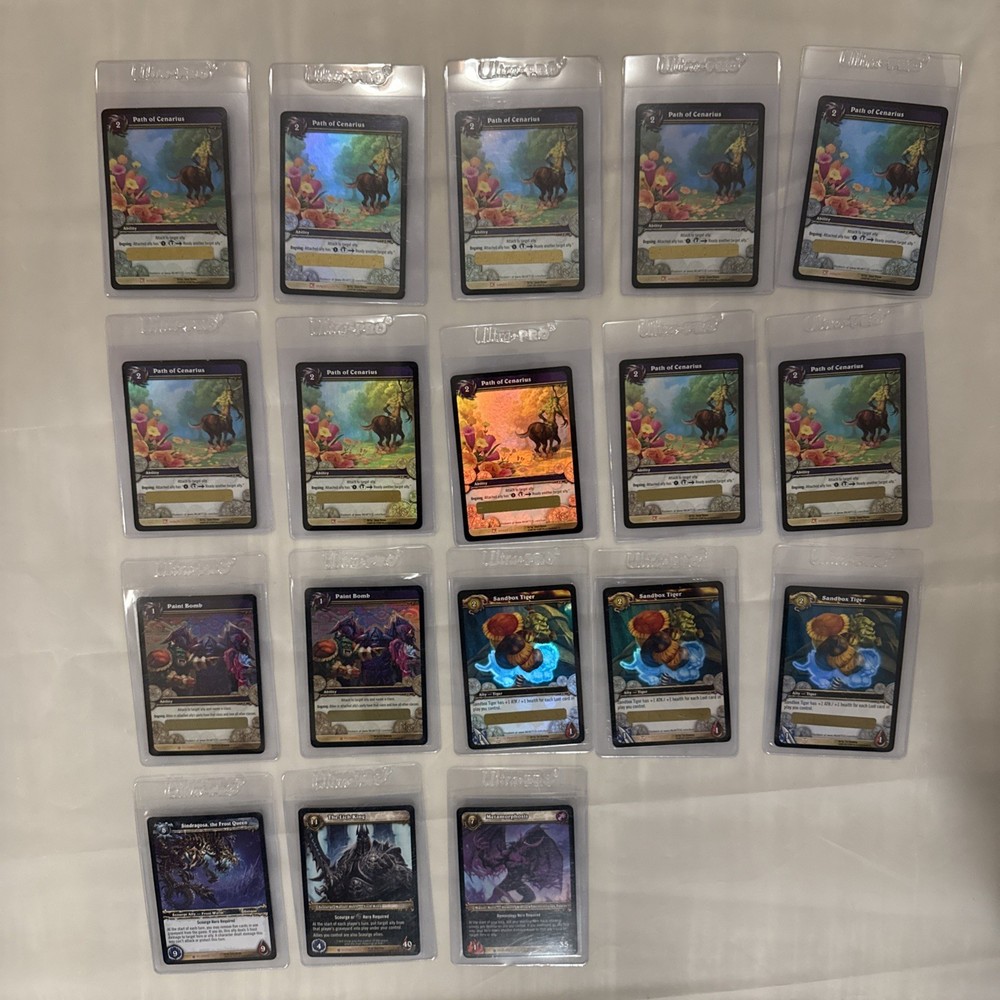 World Of Warcraft Tcg Lot Of 18 Loot Cards And Rares New Unscratched