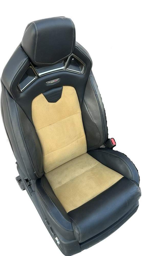 2016-2019 CADILLAC CTS-V 6.2L LT4 OEM RECARO BLACK & YELLOW FRONT RH LH SEATS