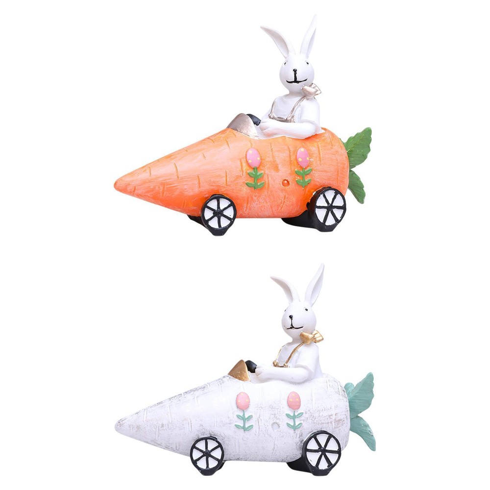 Easter Bunny Decoration Bunny Figurine Bunny Sculpture Resin Tabletop Decor