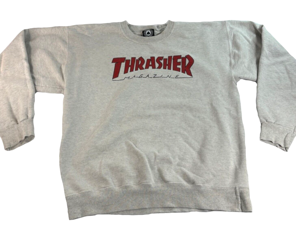 Vintage Thrasher Magazine Sweatshirt Y2K Skate Grungecore Pullover Crewneck M