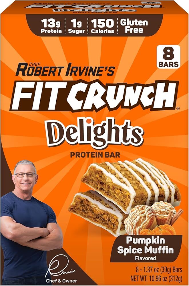 FITCRUNCH Delights Protein Bar, Designed by Robert Irvine, 13g of Protein & 1...